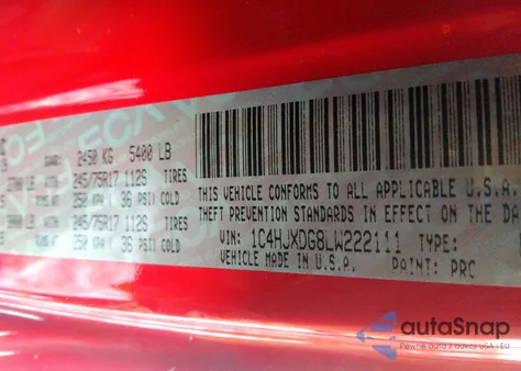 2020 Jeep Wrangler Unlimited Sport S 4X4 from USA, damaged, VIN 1C4HJXDG8LW222111